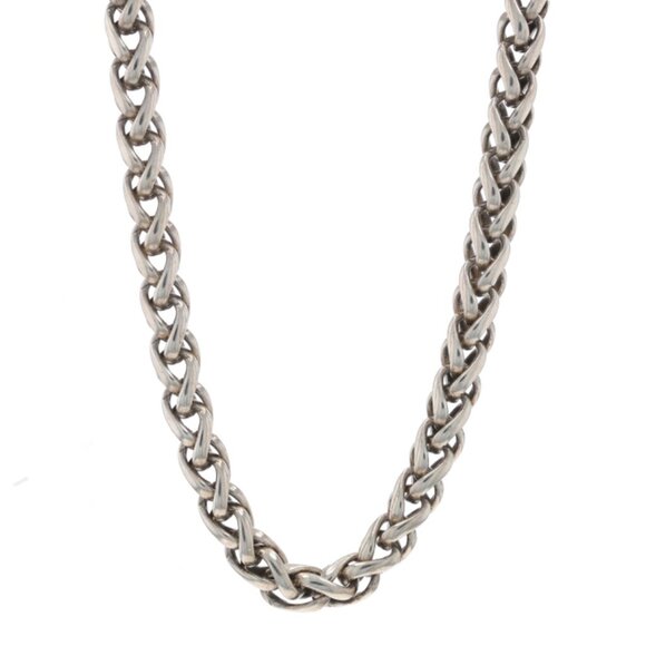 David Yurman 6mm Wheat Chain Necklace 16 3/4" - Sterling Silver 925 Yellow 14k